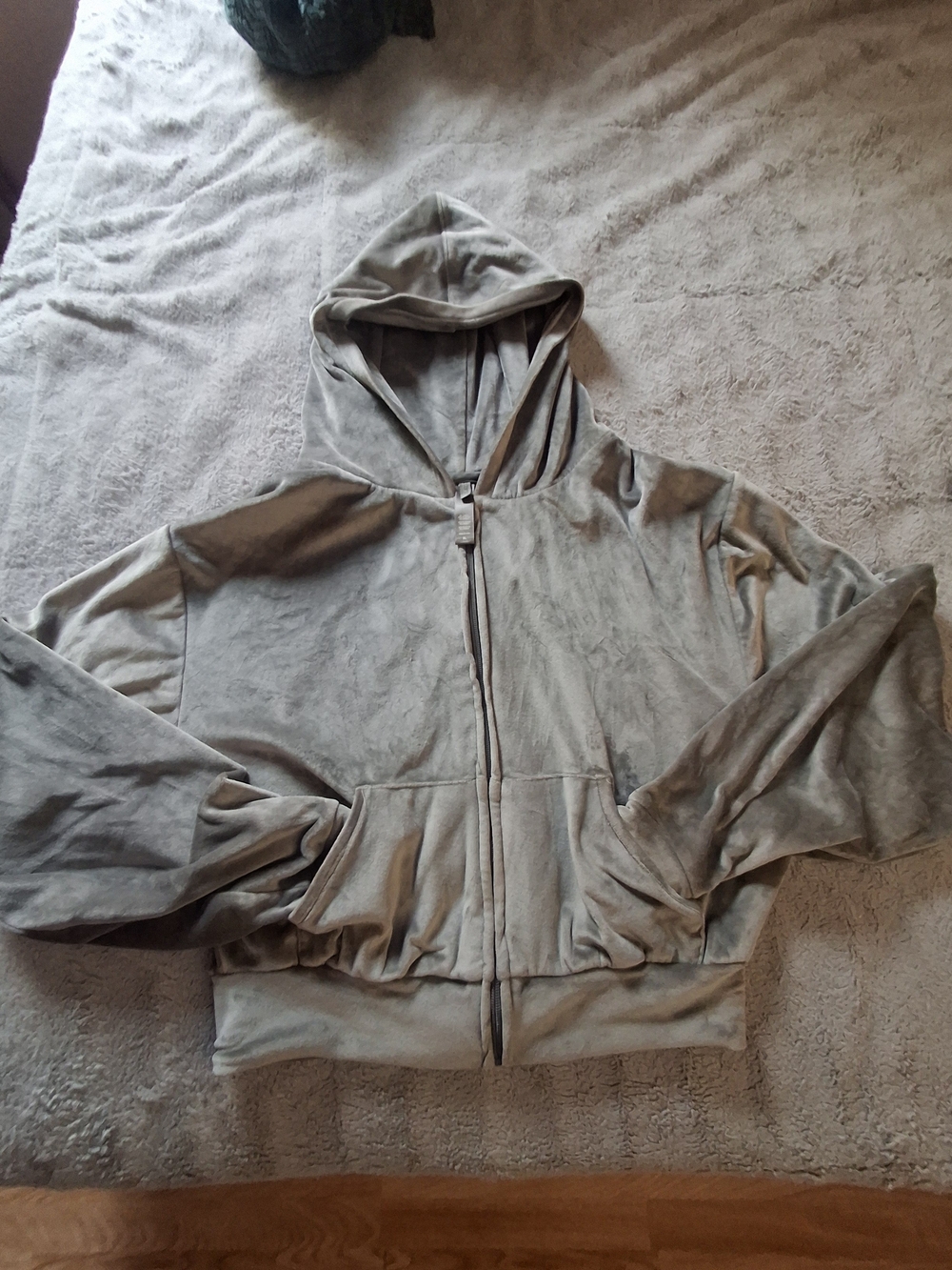 Skims Gray Zip Up Hoodie